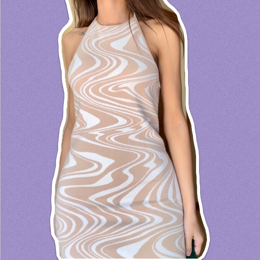LA Hearts '90s Halter Sweater Dress